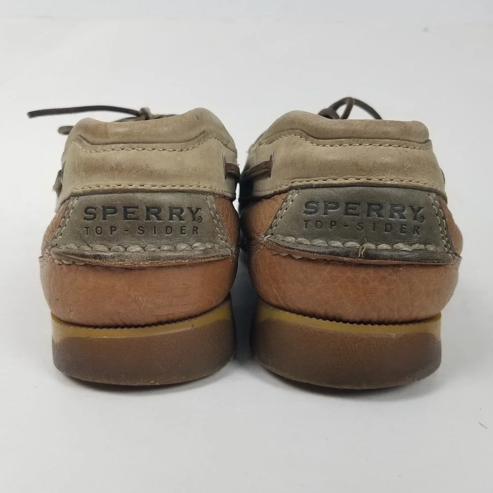 Sperry Boat Shoes Mens 9.5W Brown Authentic Original 0216432 Two Tone Leather